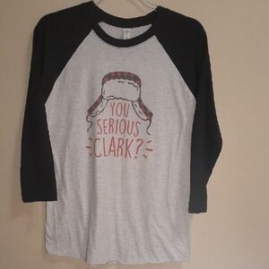 Black and Gray Long Sleeve Raglan Tee